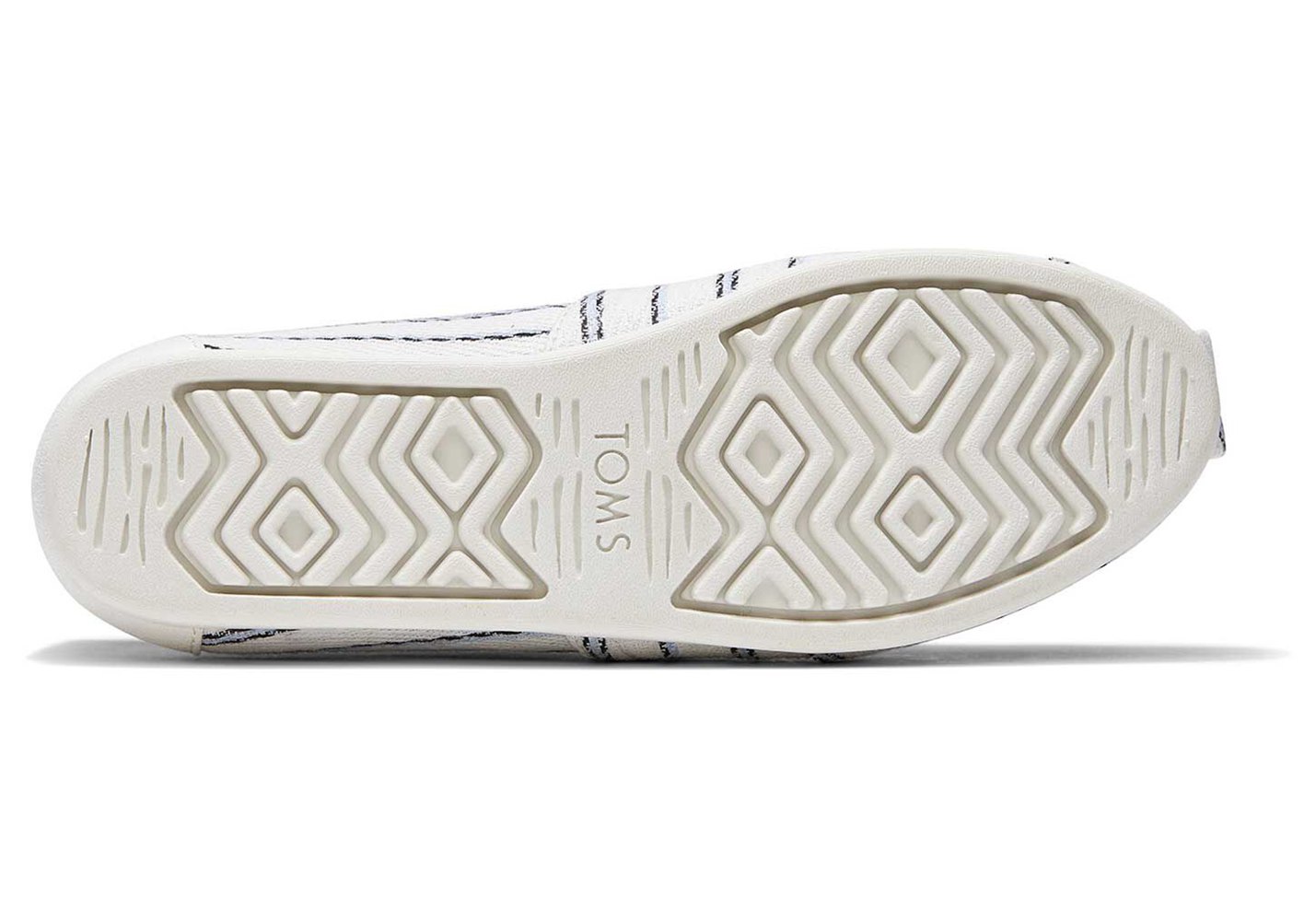 Toms Alpargata Textured Stripe Espadrille White - Womens - 20786-PQGA